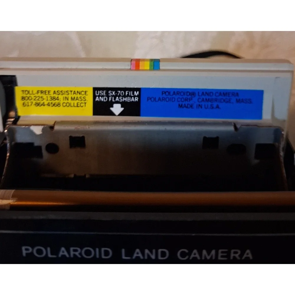 Vintage Polaroid OneStep Land Camera Rainbow Stripe SX-70 Film Untested Repair